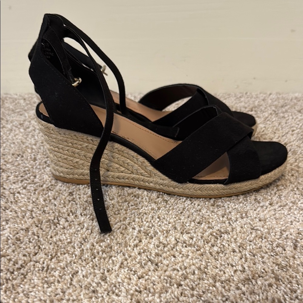 Black Wedge Sandals - Picture 5 of 5